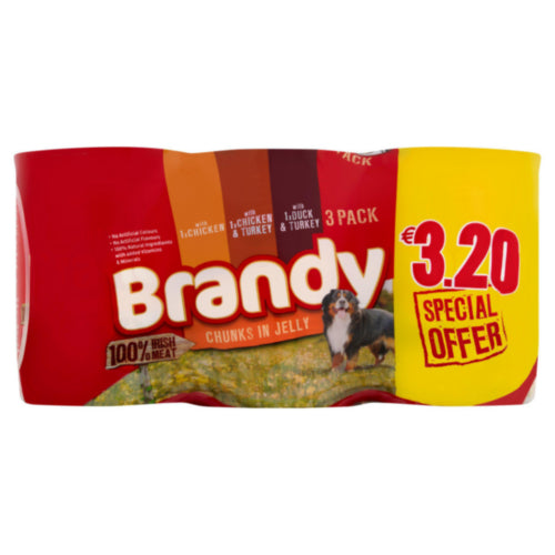 Brandy Poultry Chunks in Jelly Can 3 Pack