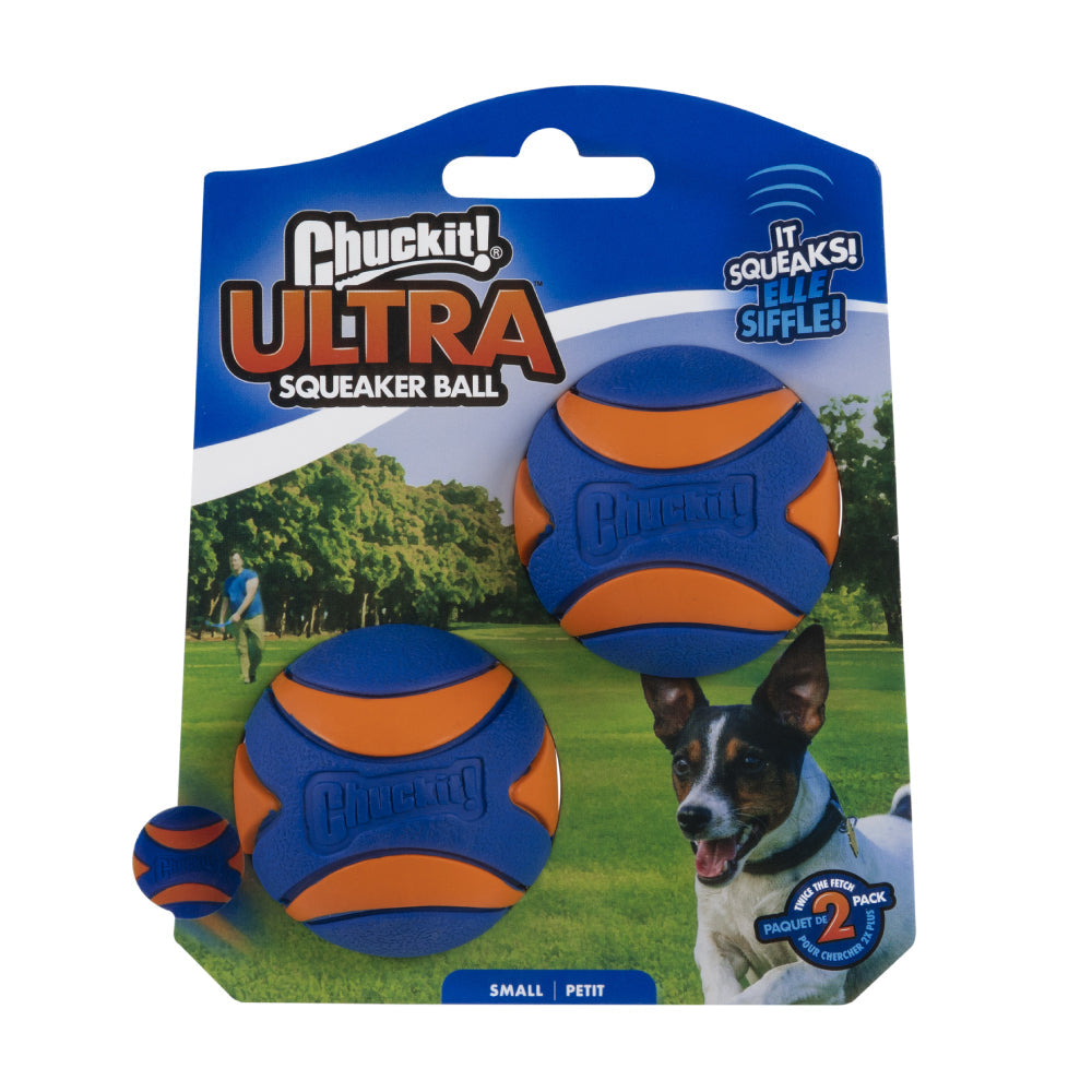 Chuck IT! Ultra Squeaker Ball Small 2 Pack