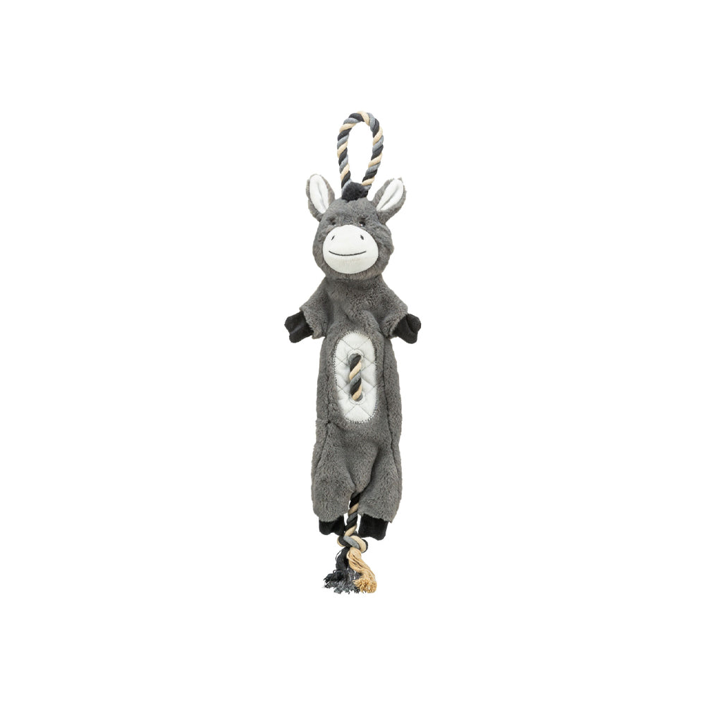 Donkey Dog Toy Plush/Rope Recycled 66cm