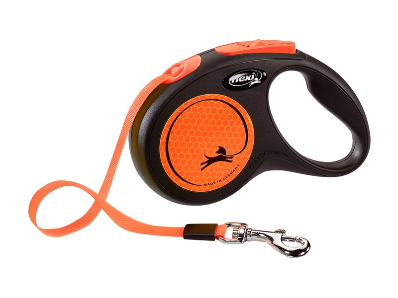 Flexi Neon Tape Orange Small (5M - up to 15Kg)