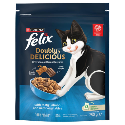 Felix Doubly Delicious Salmon with Vegetables Dry Cat Food
