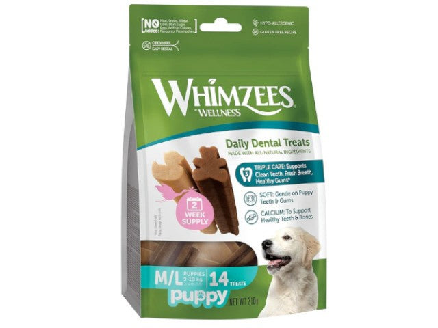 Whimzees Puppy Value Bag (Medium/Large Pups) 14 PCS
