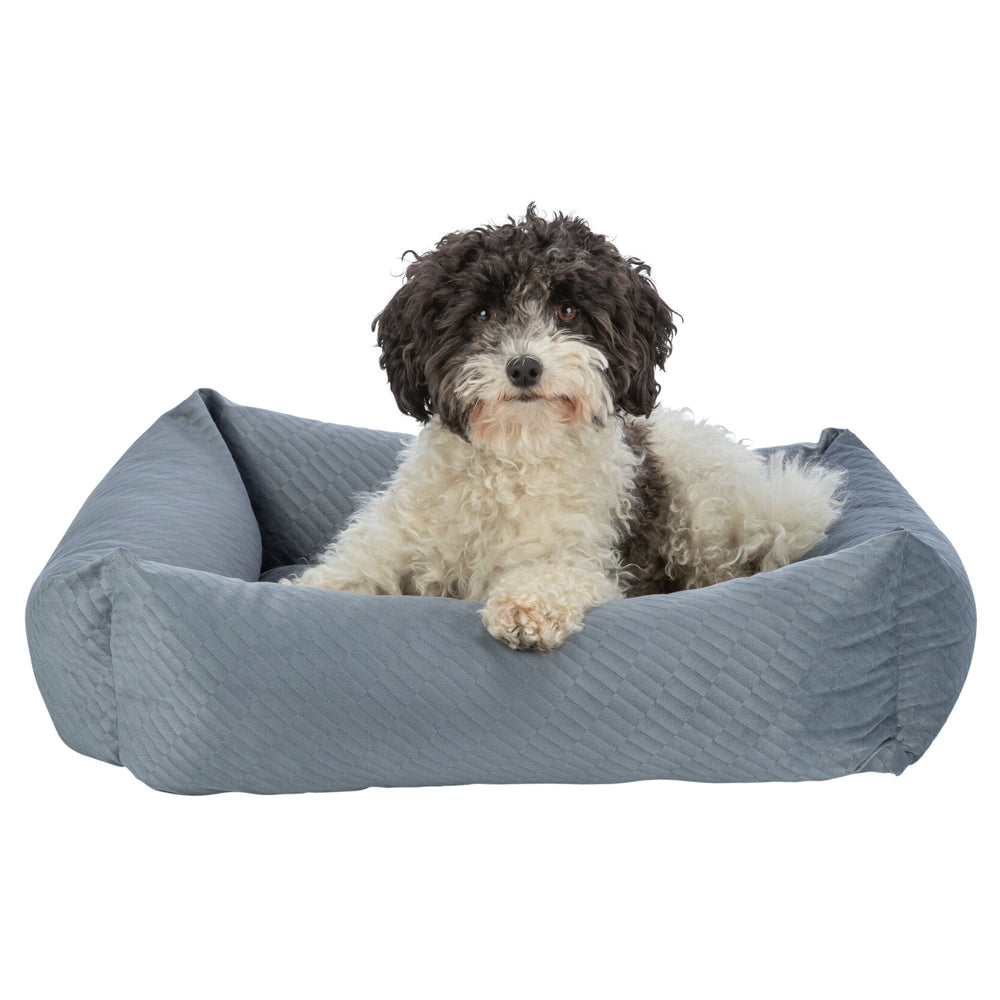 Alena Square Bed - Blue/Grey 60 x 50cm