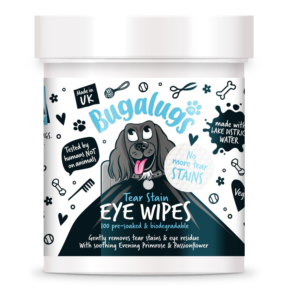 Bugalugs Tear Stain 100 Wipes