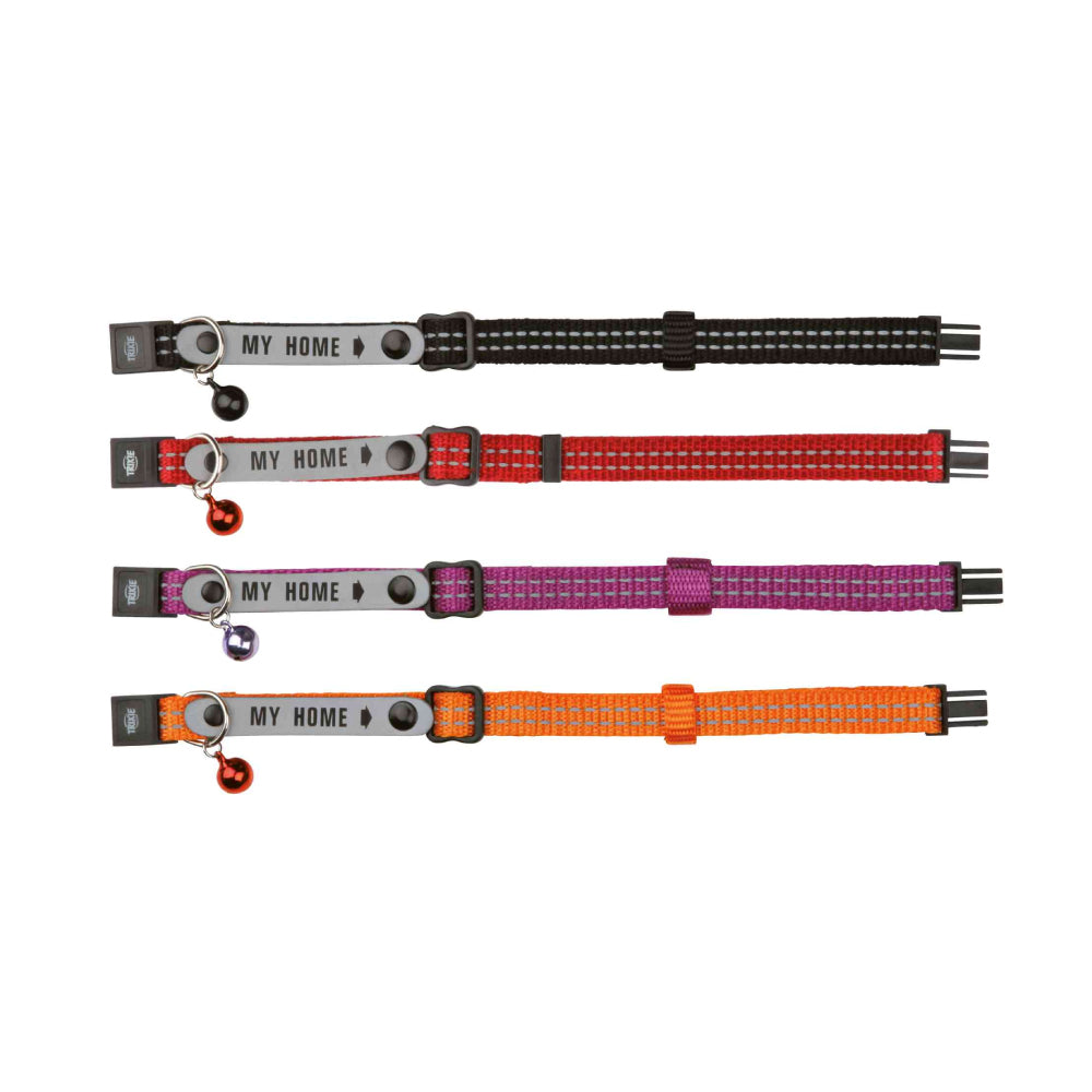 Cat collar reflective with My Home address tag Fully Adjustable