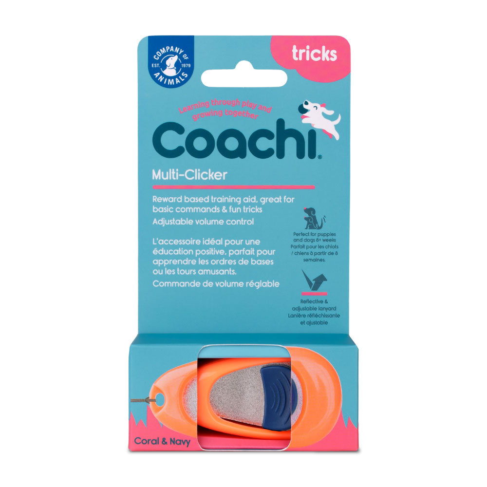 Coachi Multi-Clicker Coral Navy Button