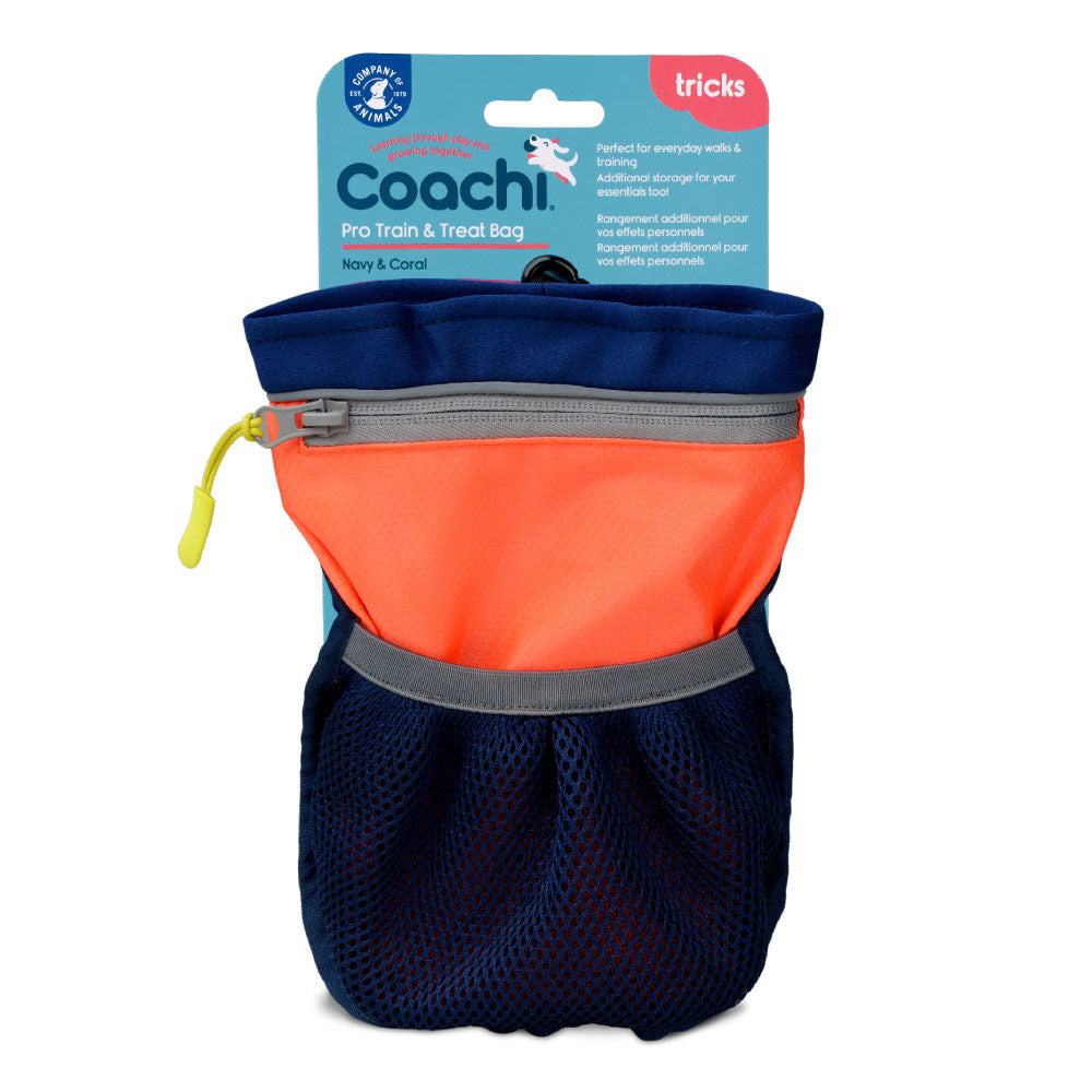 Coachi Pro Train & Treat Bag Navy & Coral