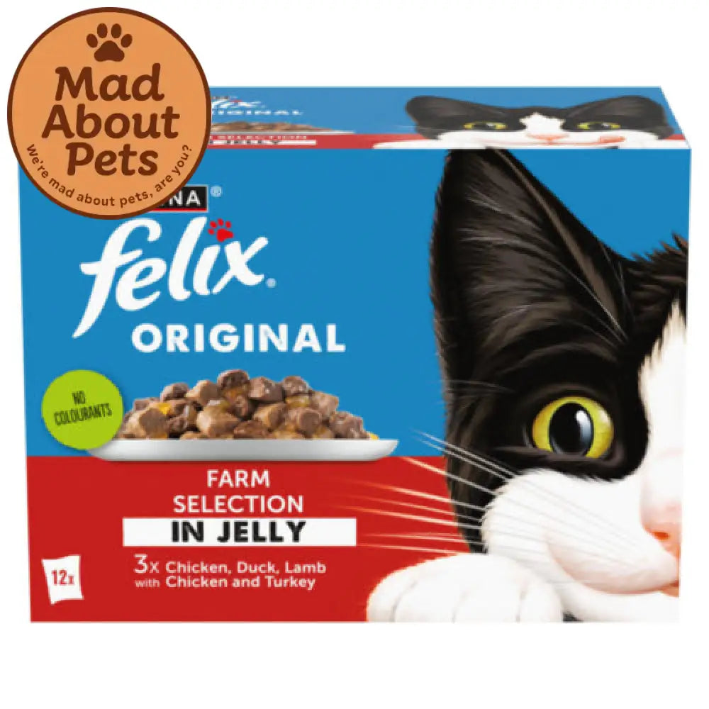 Felix Farm Selection In Jelly Cat Food Pouch 12 Pack