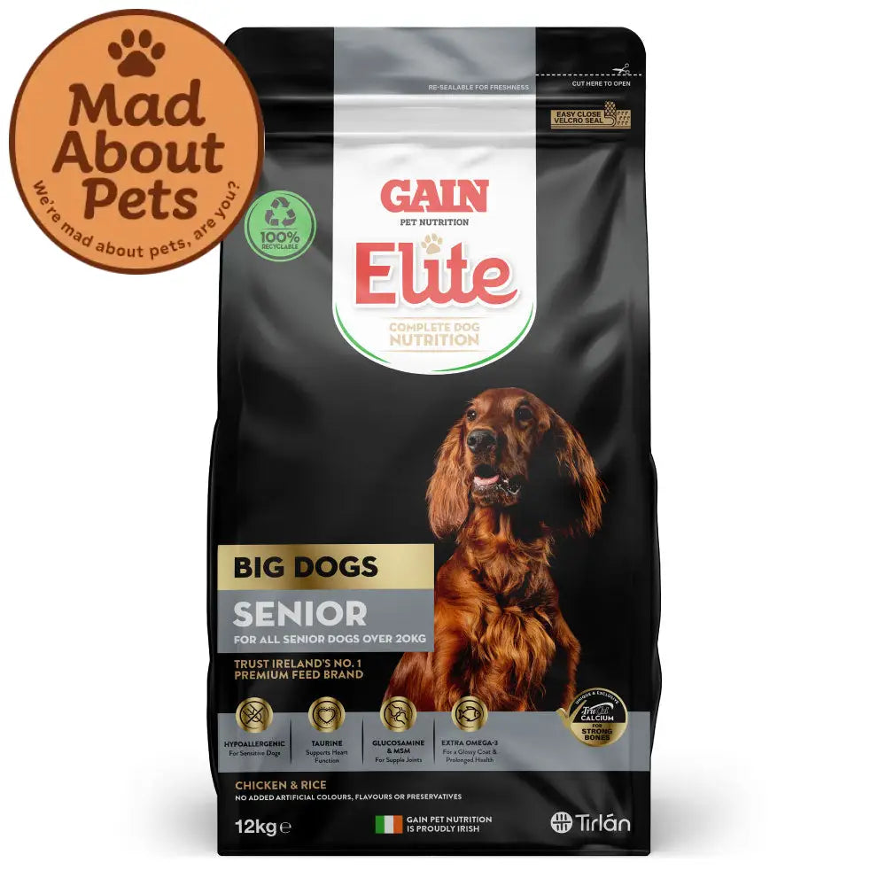 Gain Elite Big Dogs Senior Food Chicken & Rice 12kg
