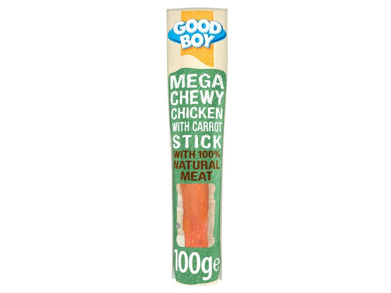 Good Boy Mega Chewy Chicken & Carrot Stick 100G