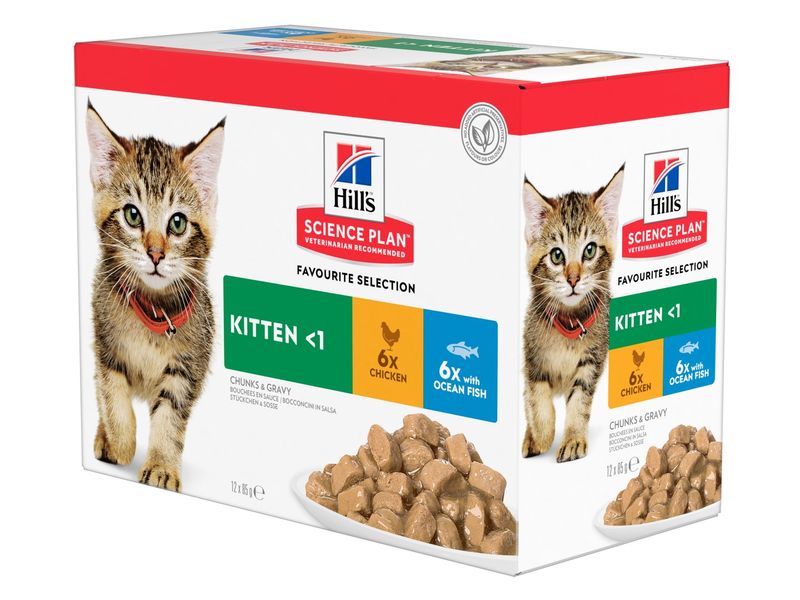 Hill’s Kitten Chicken & Fish Multipack 85G 12PK