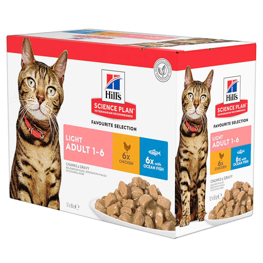 Hill Light Wet Cat Chicken & Fish 12 x 85g