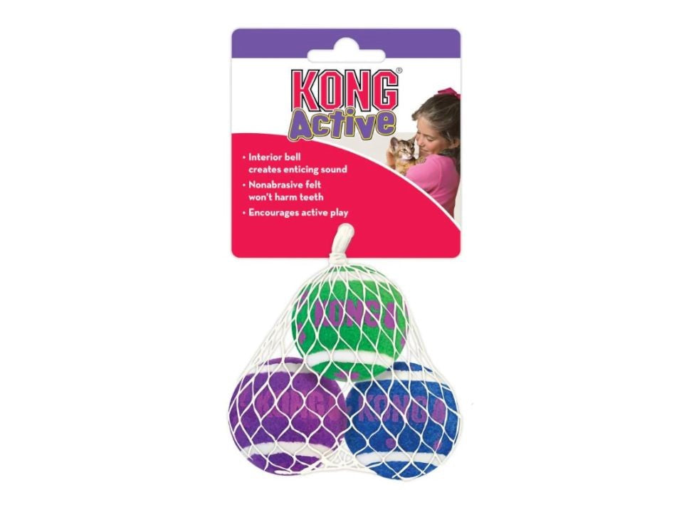 Kong Tennis Balls with Bells 3PK