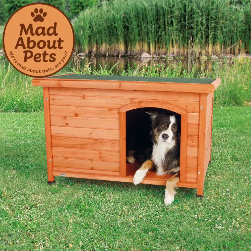 Natura Flat Roof Dog Kennel Medium: 104 x 72x 68 cm