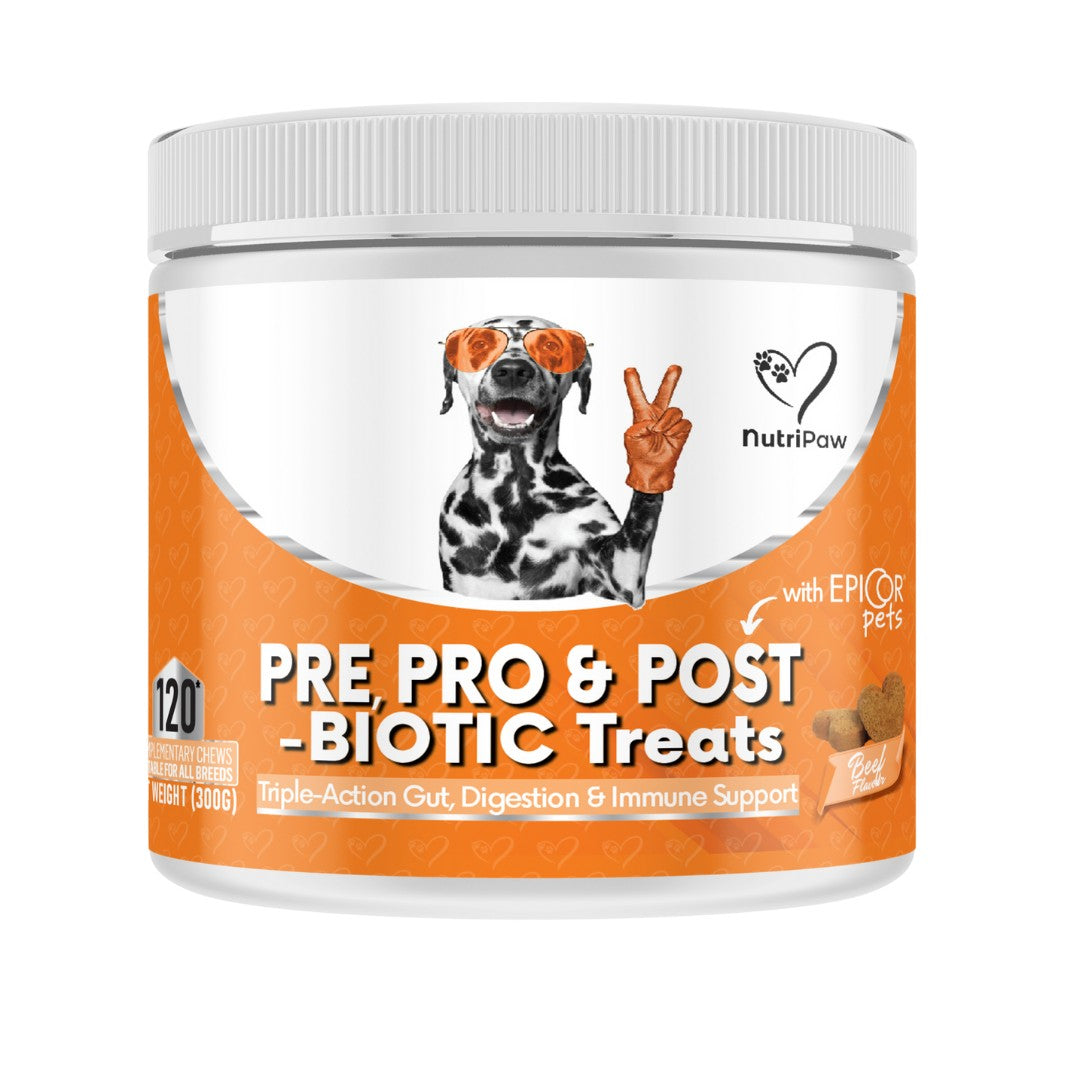 NutriPaw Pre Pro & Postbiotic 120 Chews.