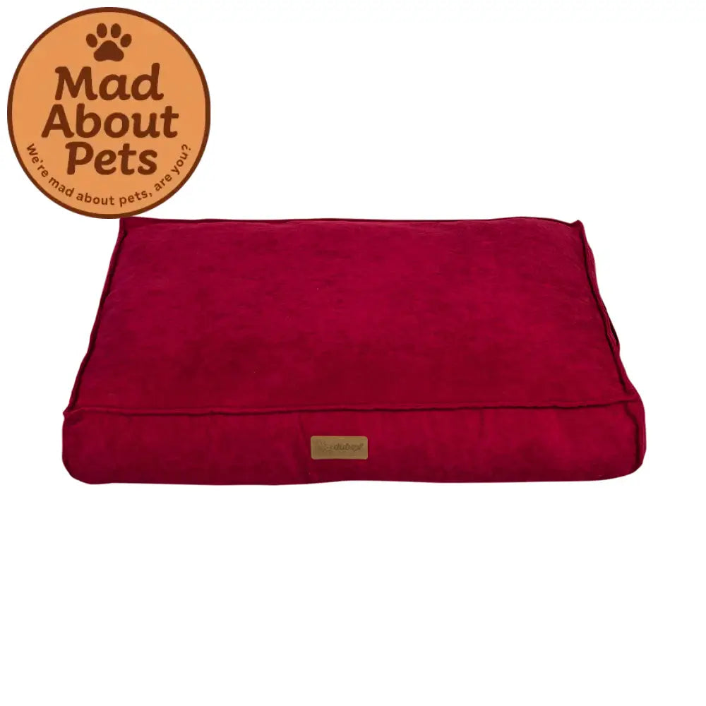 Red Soft Velvet Touch Mattress Small (56 x 40 x 13cm)