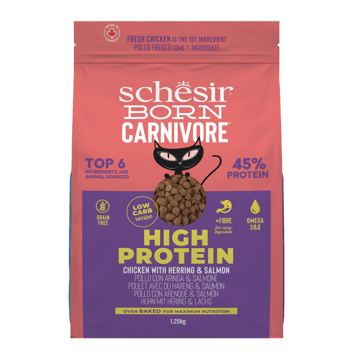 Schesir Dry Born Carnivore Chicken Herring & Salmon 1.25kg