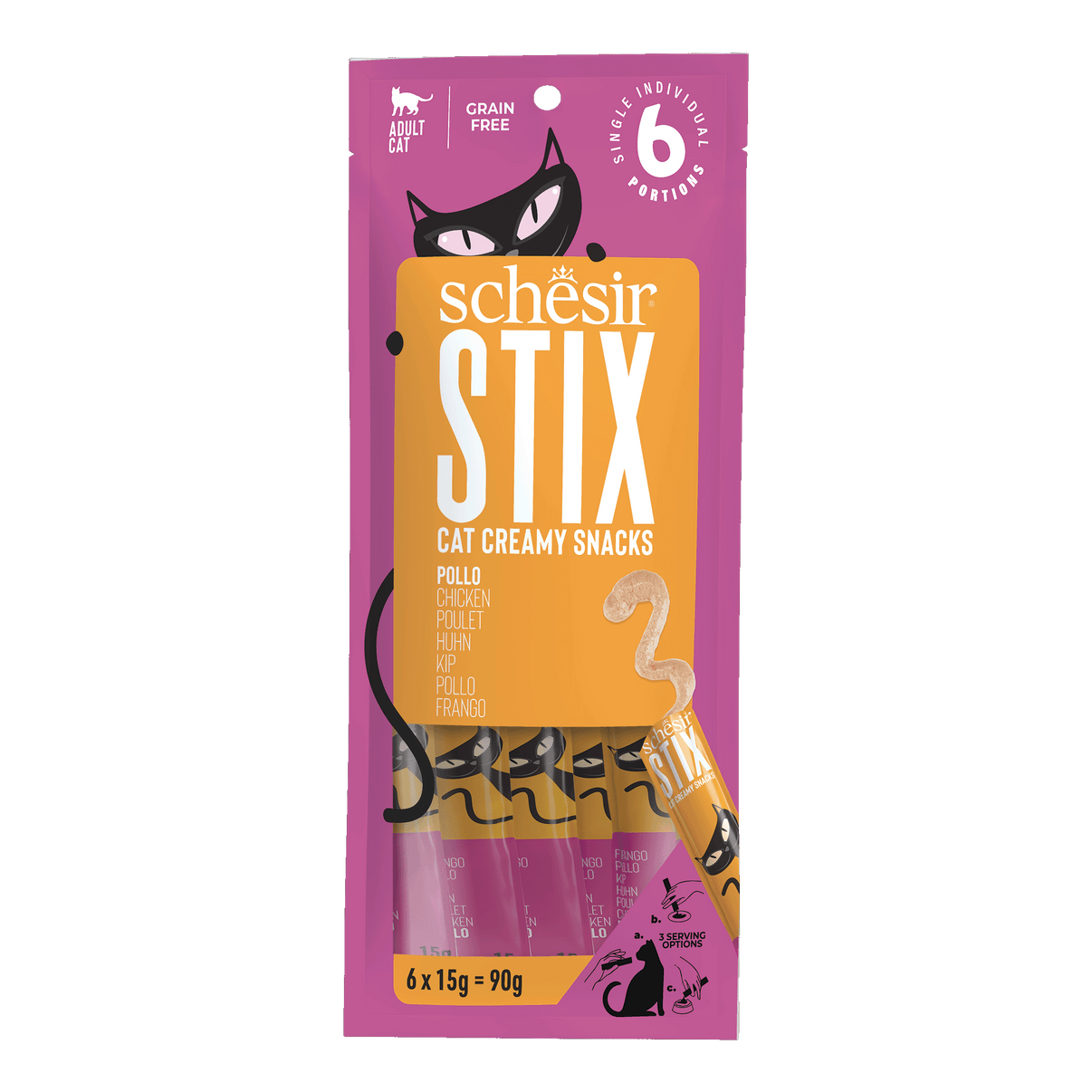 Schesir Stix Treats Cat Chicken Mousse 15g