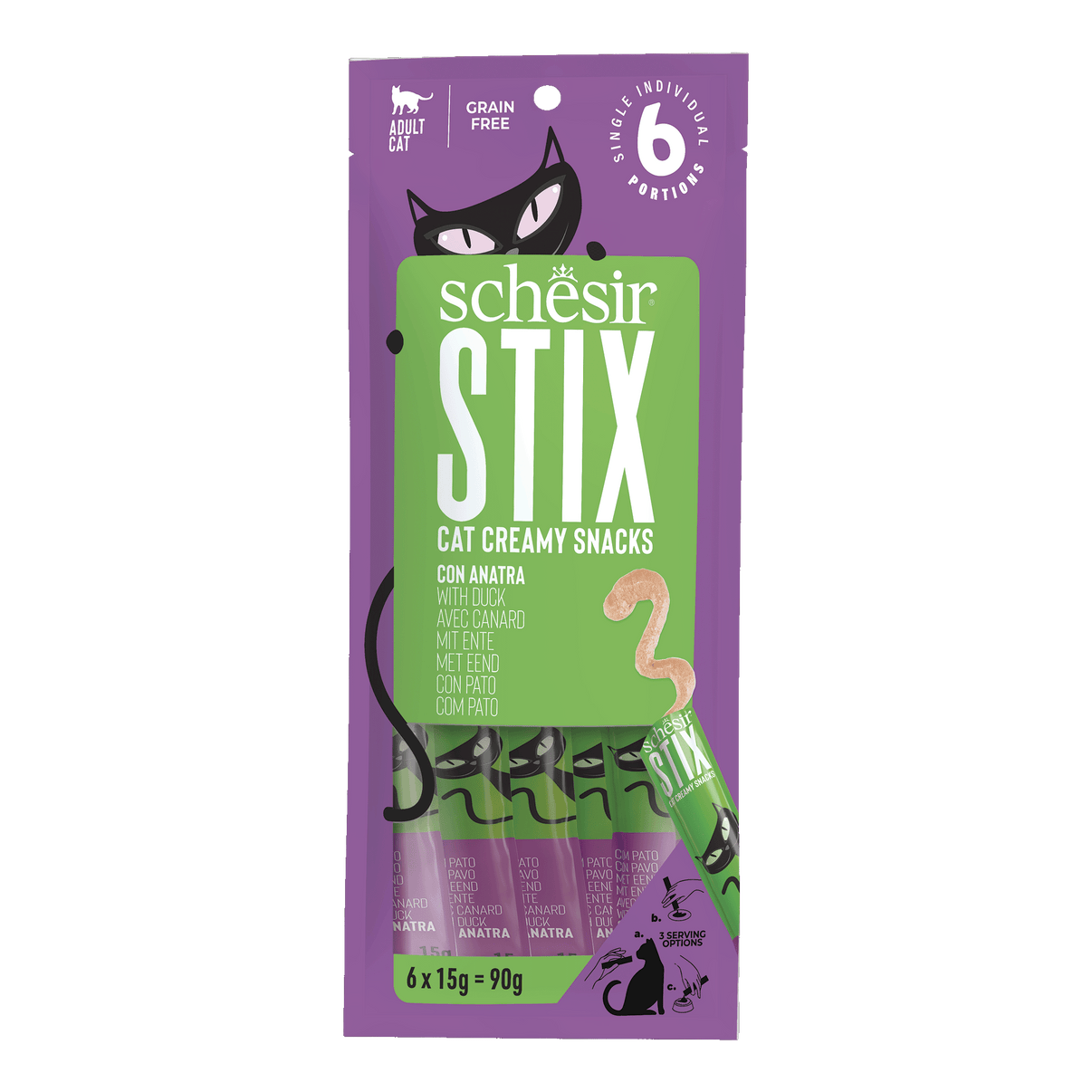 Schesir Stix Treats Cat Duck Mousse 15g