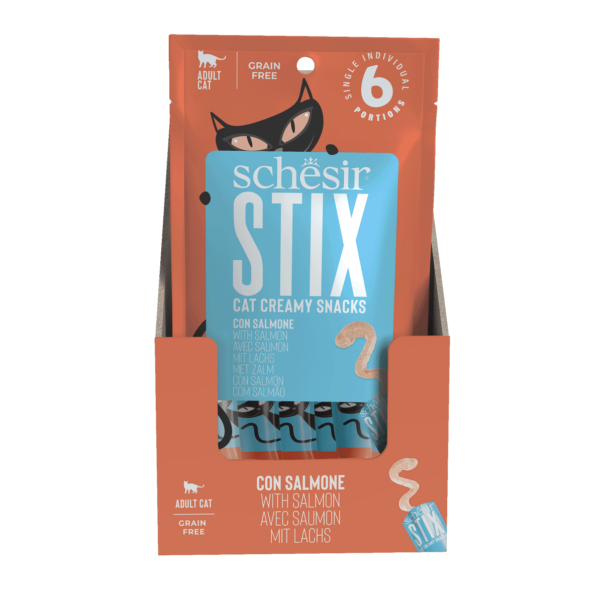 Schesir Stix Treats Cat Salmon Mousse 15g