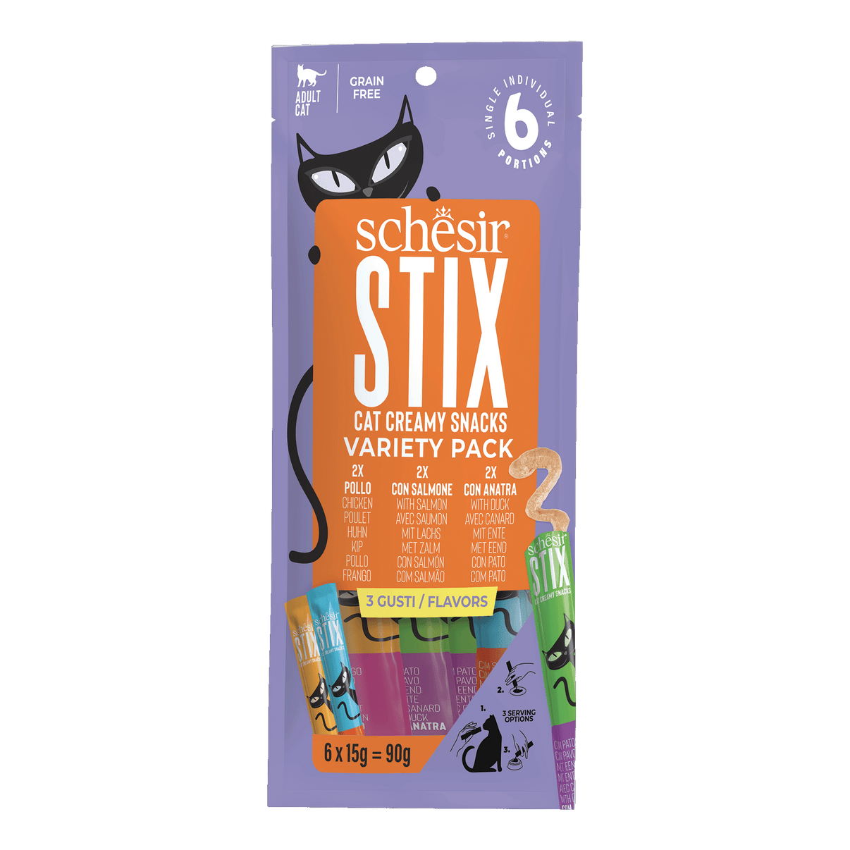 Schesir Stix Treats Cat Variety Mousse 15g