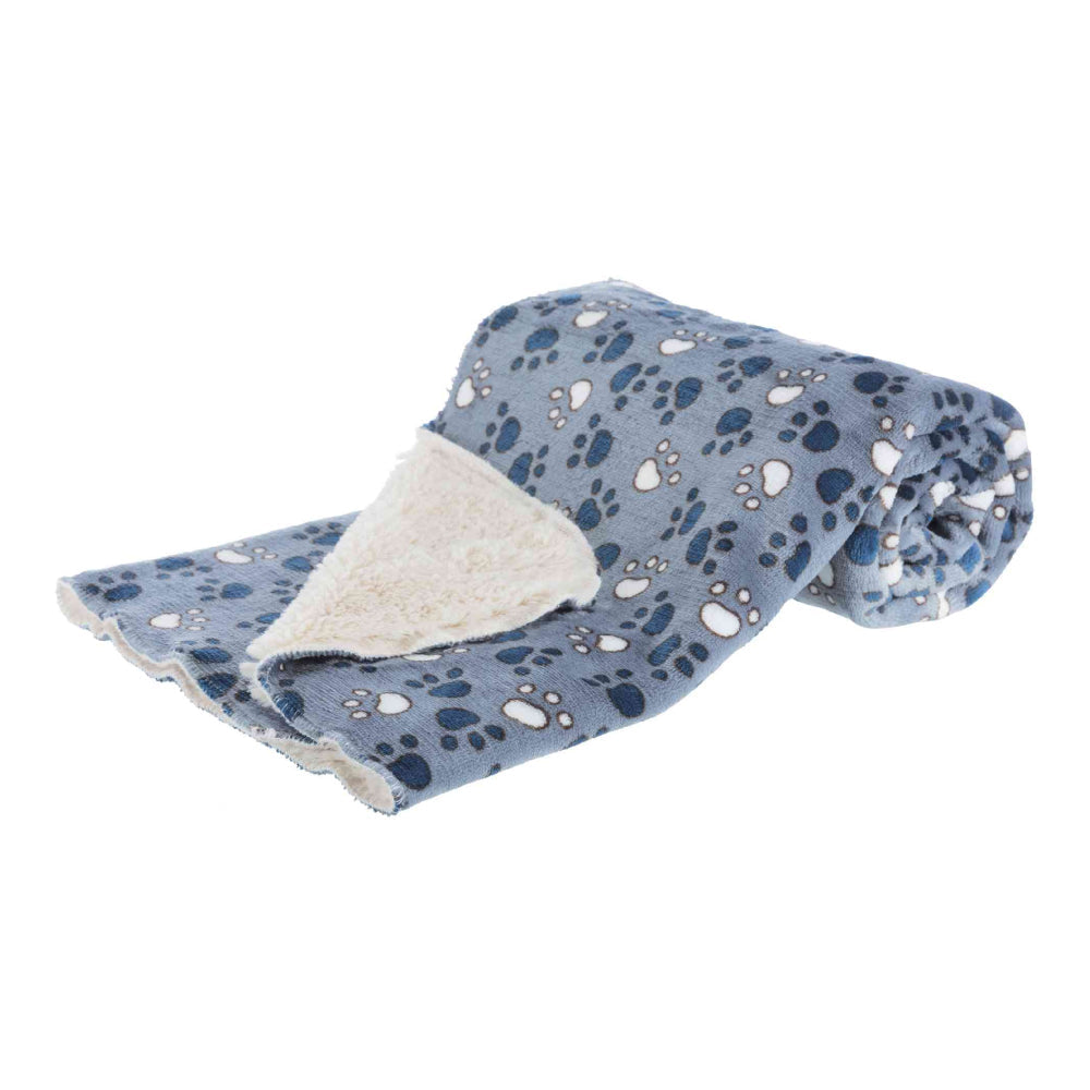 Tammy blanket soft plush blue/beige 100 x 70 cm