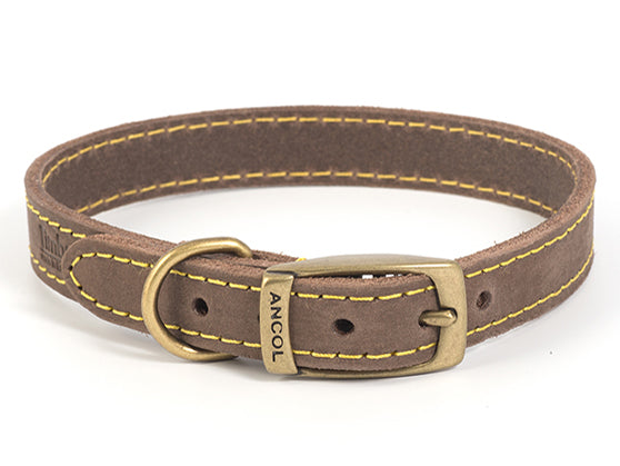 Timberwolf Leather Collar - Sable