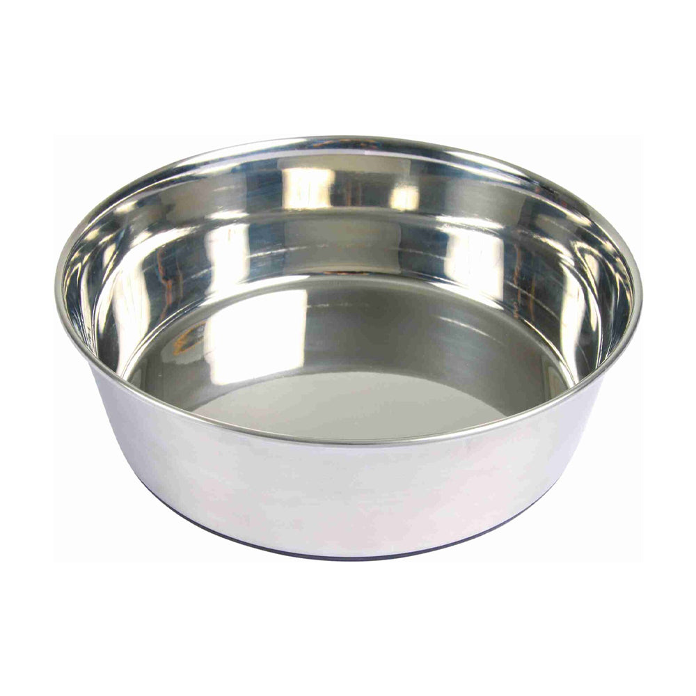 Trixie Stainless Steel Bowl With Rubber Base. 1.7 l / 21 cm