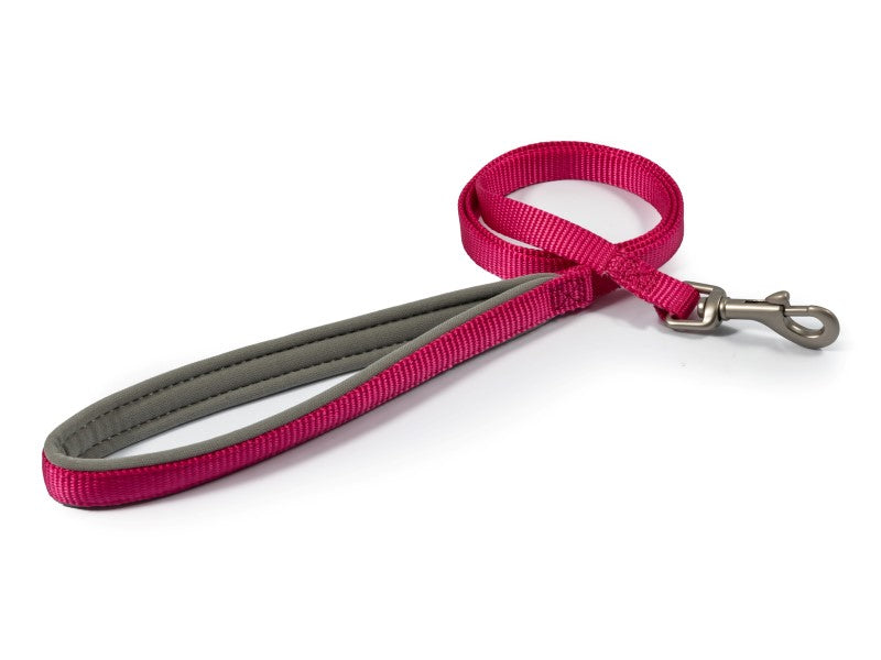 Ancol Viva Air Cushion Nylon Lead - Raspberry 12MM X 1M