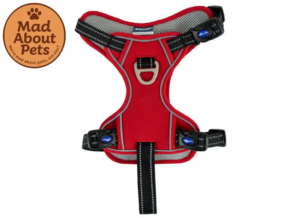 Viva Exercise & Travel Harness Red Small (Neck 30-35cm Chest 35-45cm)