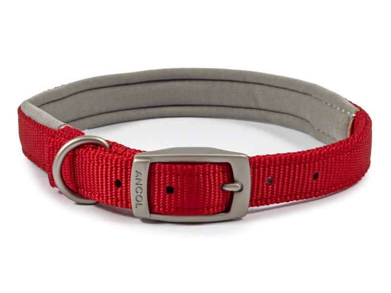 Ancol Viva Padded Nylon Collar - Red Size 4 18’’