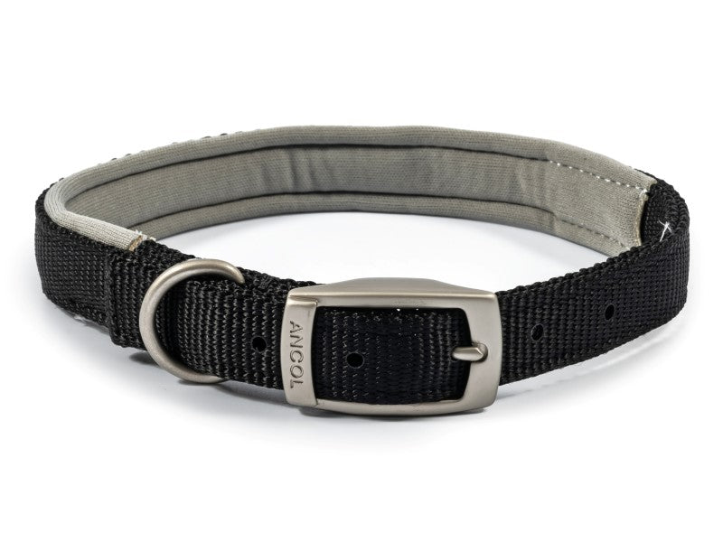 Ancol Viva Padded Nylon Collar - Black Size 4 18’’