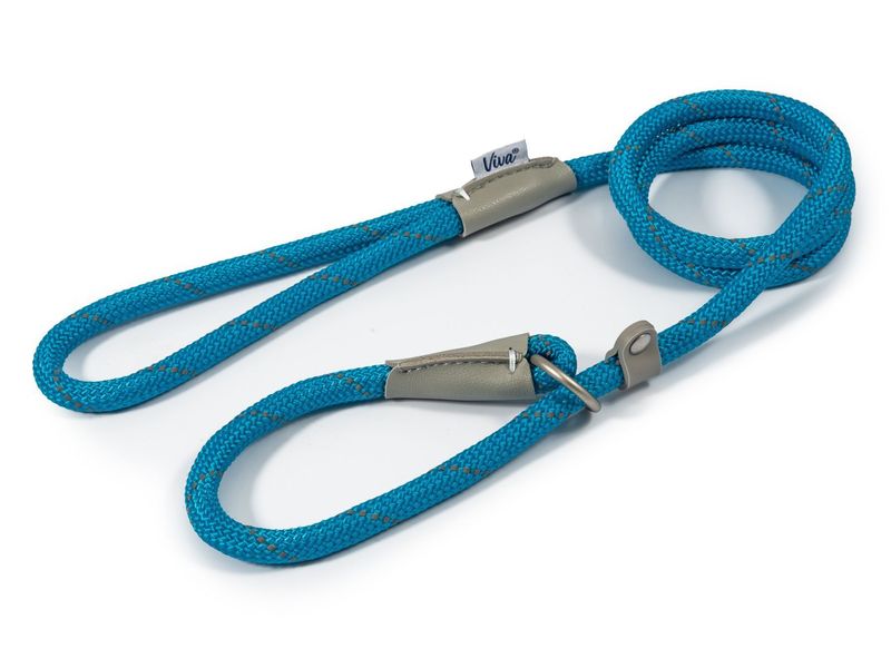 Ancol Viva Rope Slip Lead Blue 10MM X 1.2M