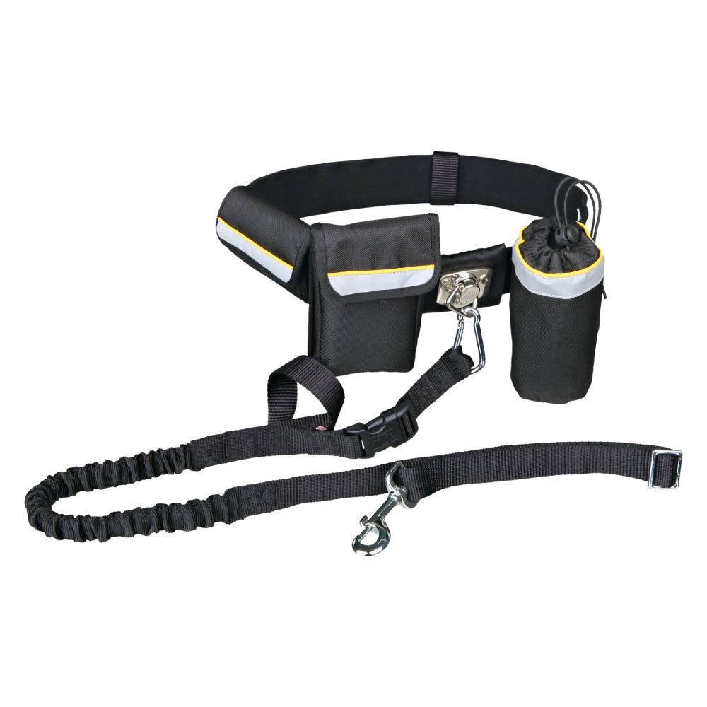 Waist belt with leash (Black) Belt 60x 120 cm/40 mm Leash 60x 120 cm/40 mm